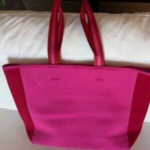 Summersalt Neoprene Beach Tote Bag, lava & hibiscus